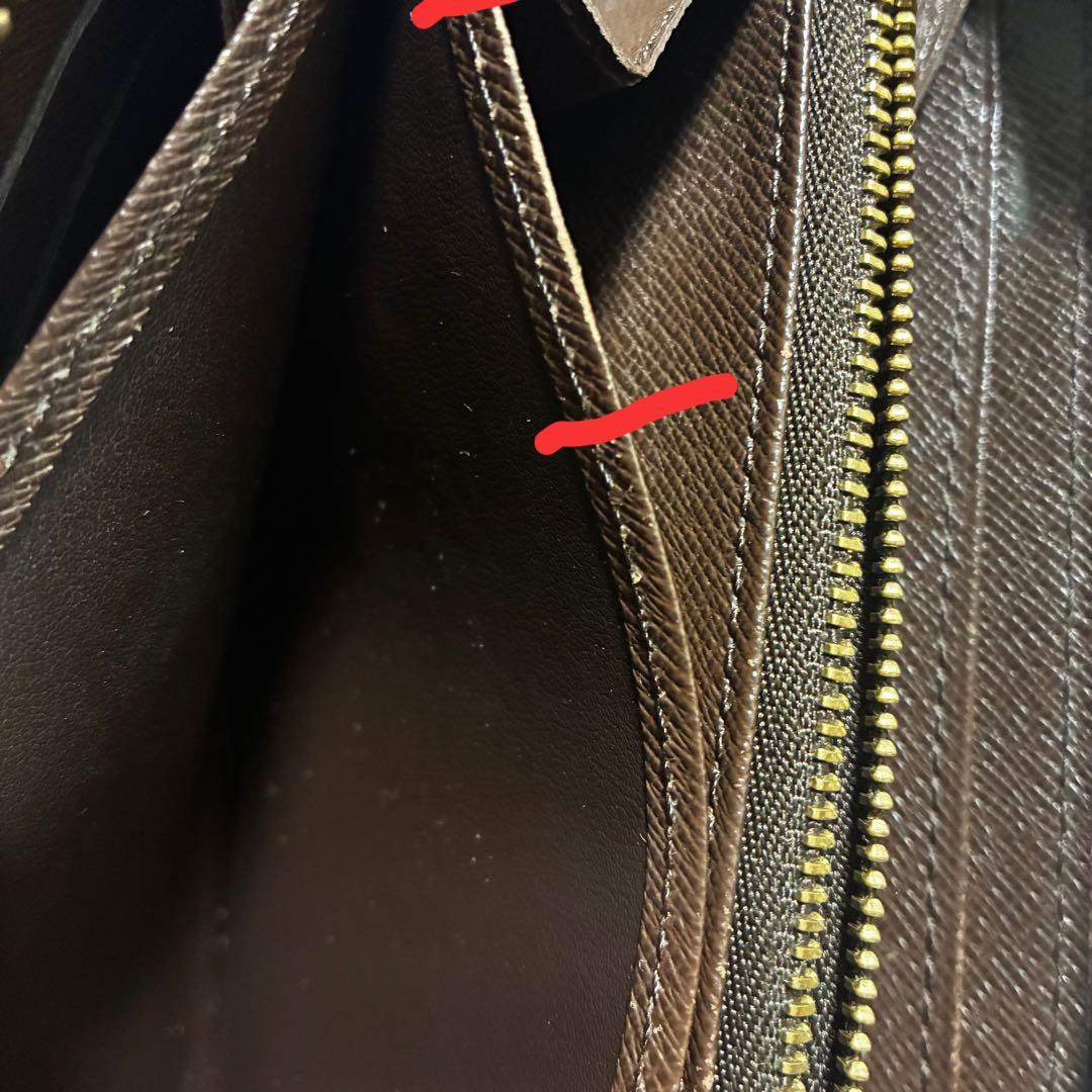 ルイヴィトン　ジッピーウォレット　長財布　ダミエ　エべヌ　ブラウン