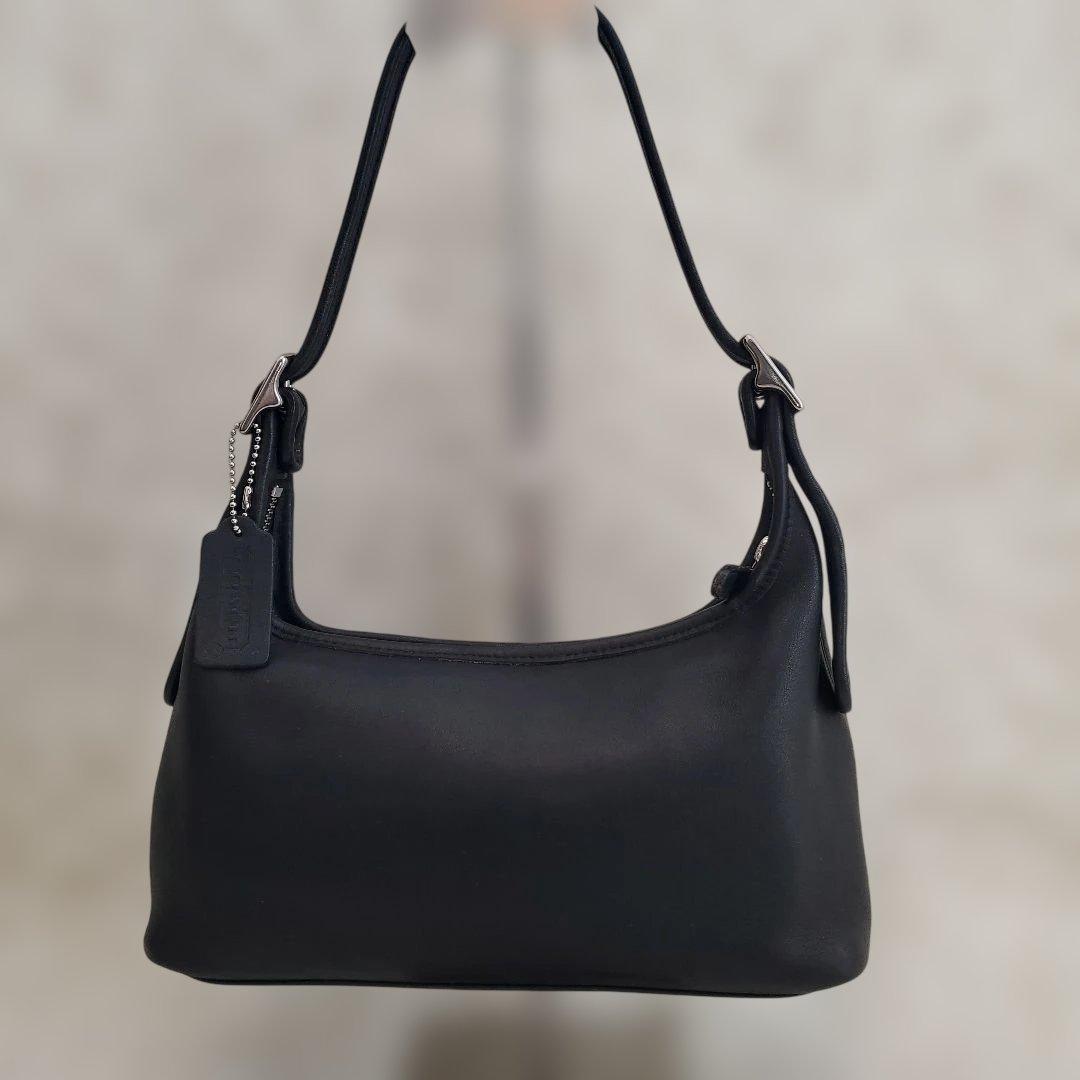 ⭐極美品⭐OLD COACH アクセサリーポーチ ハーフムーン ブラック