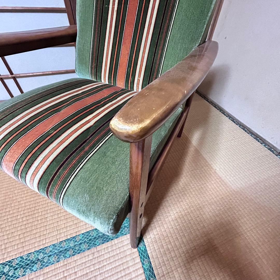 オールドカリモク 　Kチェア　ストライプ