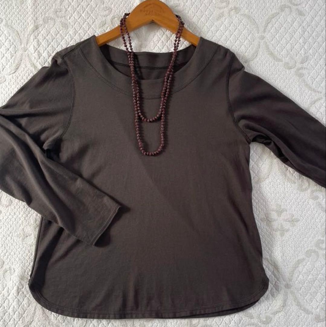 Jurgen Lehl スーピマ天竺カットソー　ブラウン