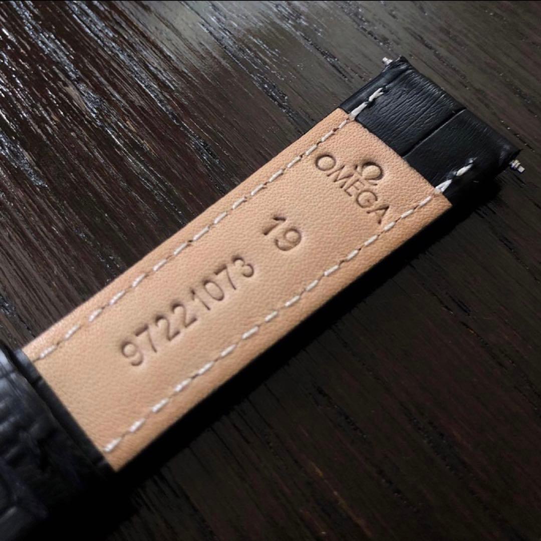 【オメガ純正】OMEGA 革ベルト 尾錠 19mm 革バンド 黒