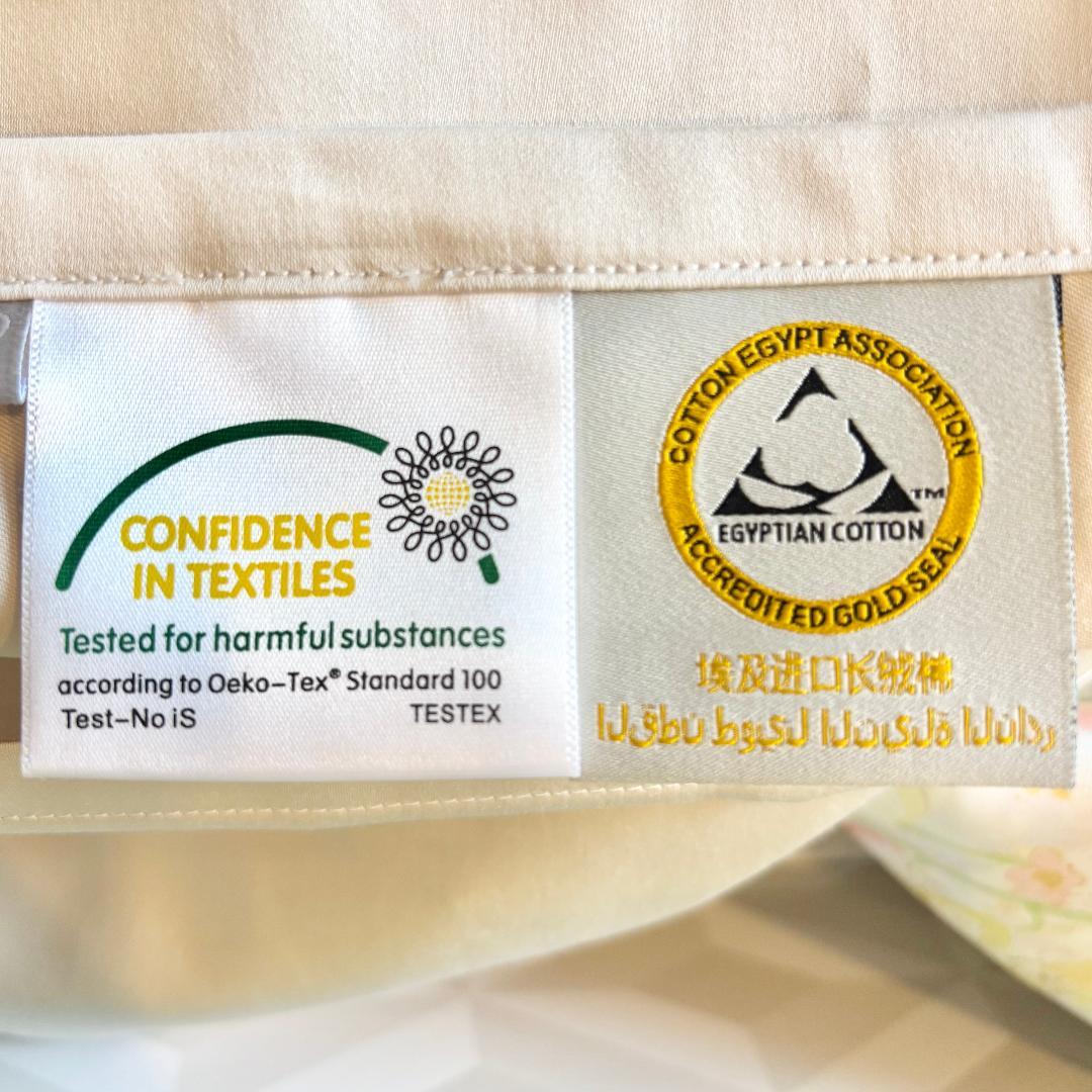 【オーダーメイド可】エジプト超長綿100% 850TC 花柄 蝶々 4点セット