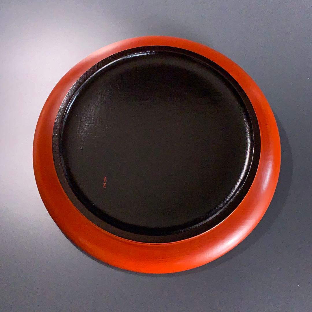 【茶道具】三千家好写　三和盆　川瀬表完　漆塗　R0722