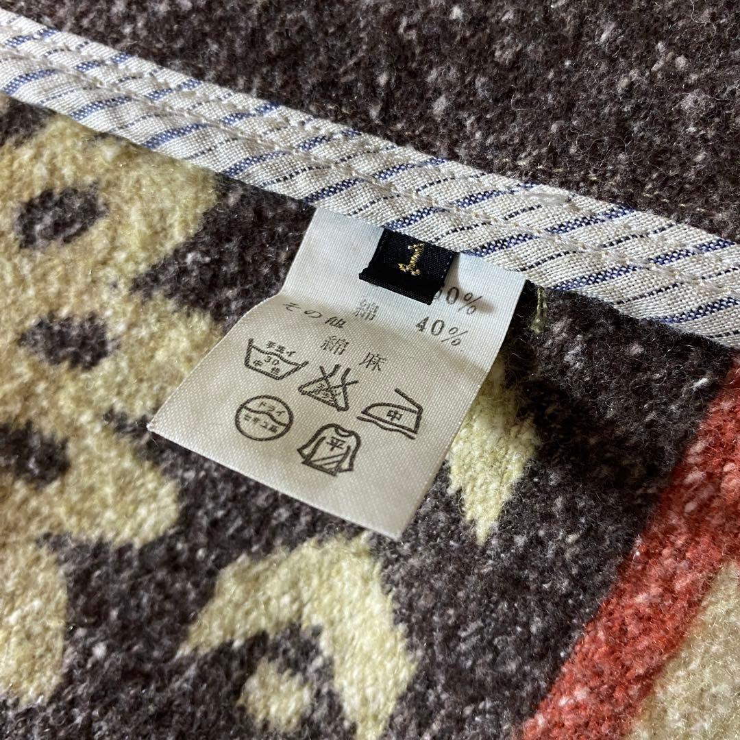 キャピタル ネイティブ柄 ウール ブランケット コート ダッフルコート