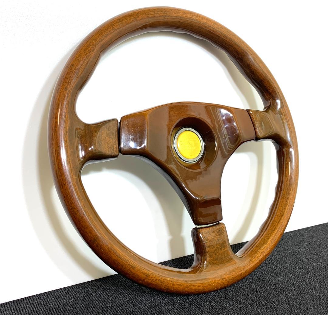 エムズスピード ウッド ステアリング センターパッド ホーンボタン付 希少