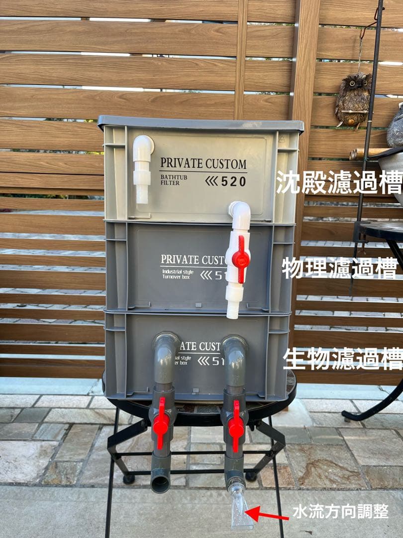 25w水中ポンプ付き　沈殿物理生物一体型濾過槽　アクアリウム外部式水槽濾過装置器