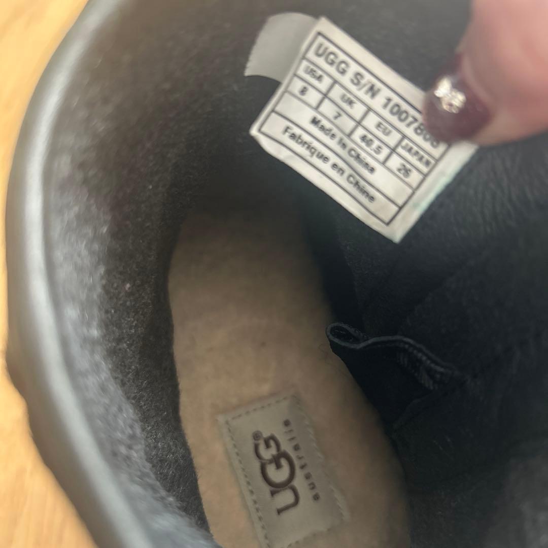 ちいち UGG サイドゴアブーツ ブラック 100786 M8/W10