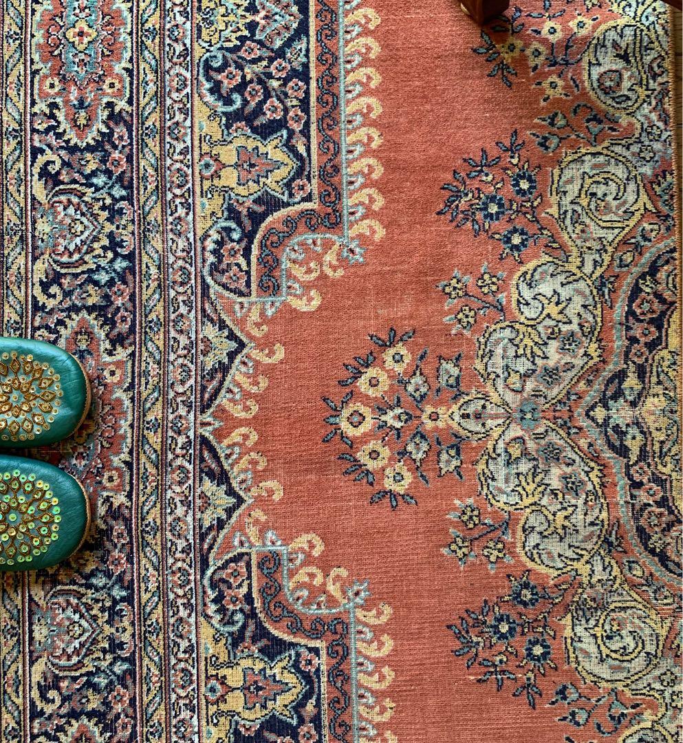 トルコヴィンテージラグ　215×71ロングランナー　カイセリ　アンティークピンク