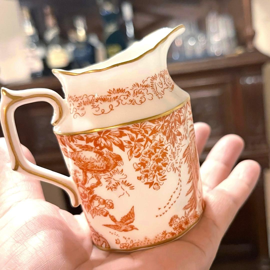 希少　70年代　ロイヤルクラウンダービー エイビス　レッド　プレート　ピッチャー