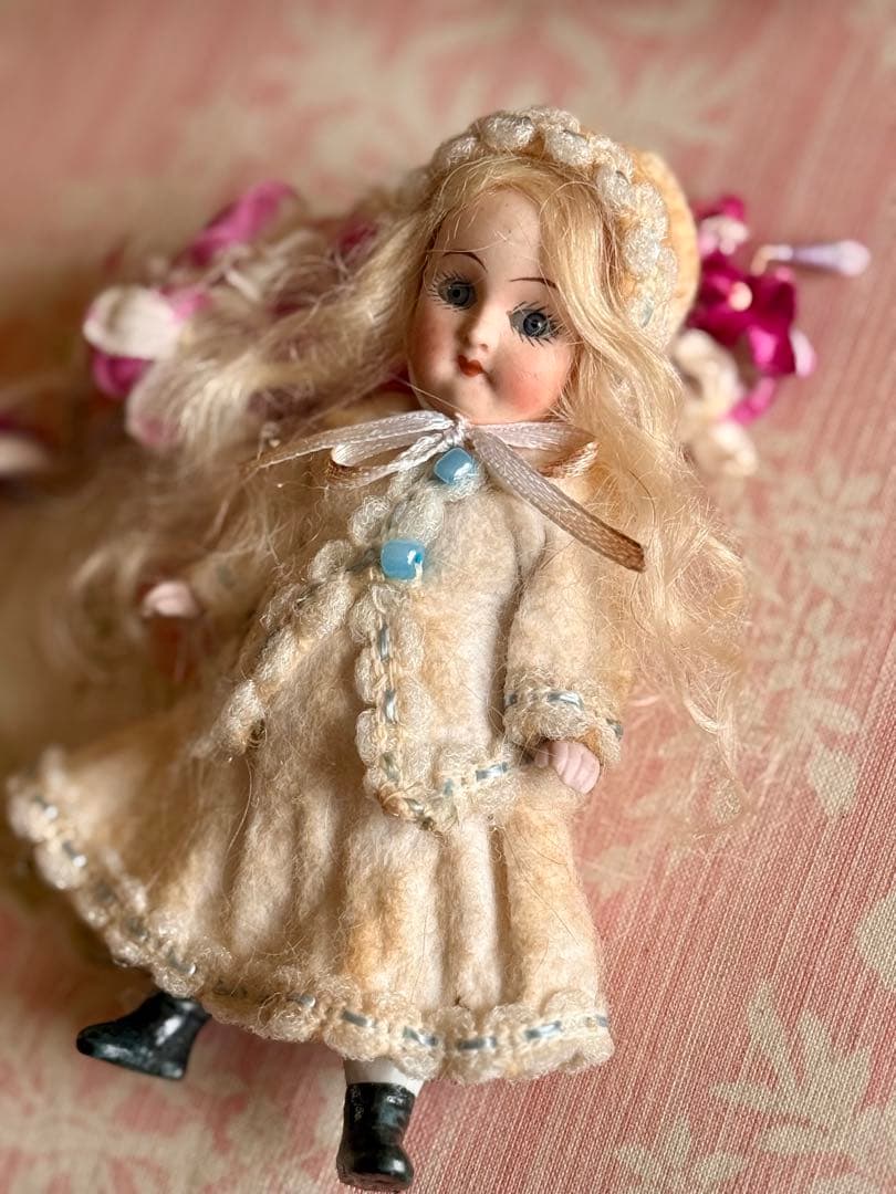 アンティーク　ミニョネット　ドール　オールビスク