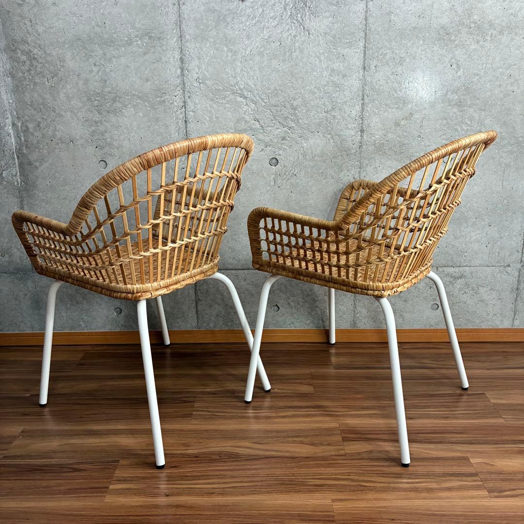 IKEA　イケア NILSOVE ニルソーヴェ チェア　ラタン　椅子　2脚セット
