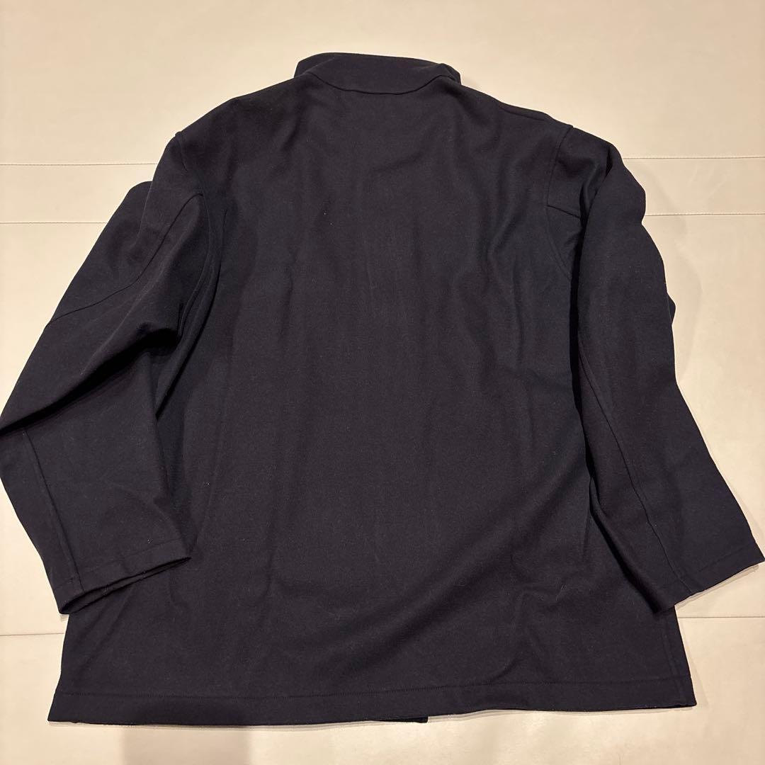 COMOLI ネイビー ウールメルトンジャケット