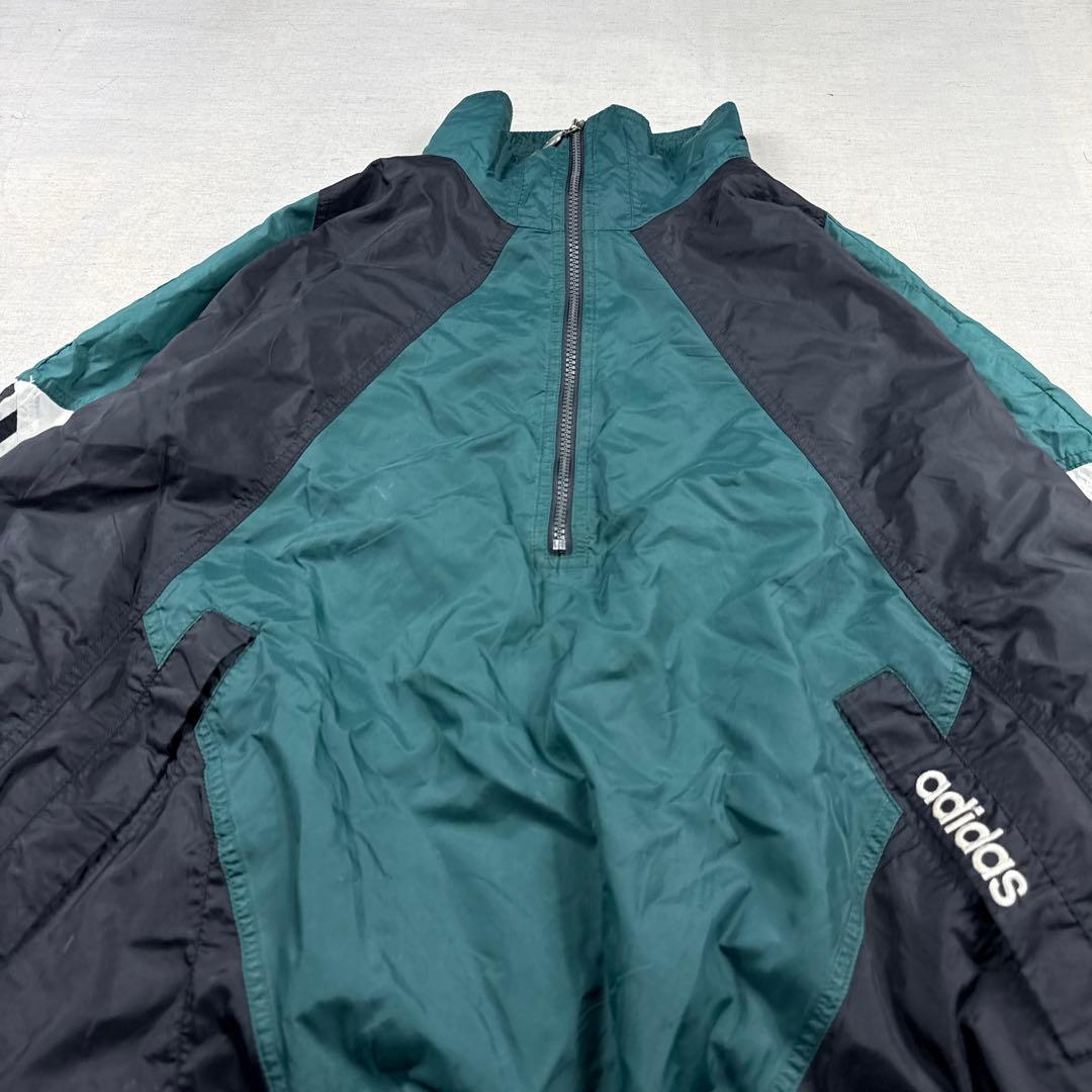 80s adidas ハーフジップ ナイロンジャケット アノラック L 希少