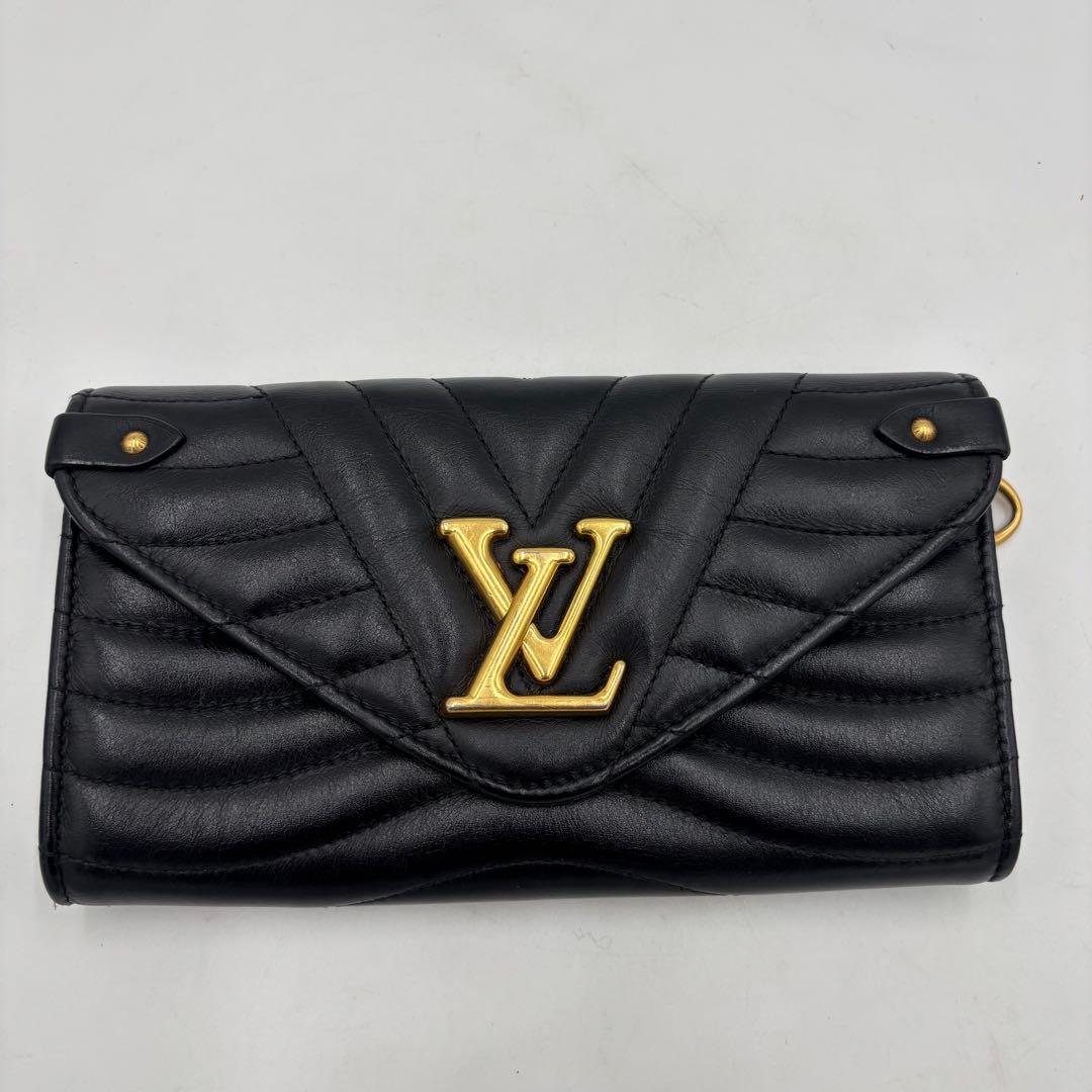 ルイヴィトン ニューウェーブ レザー 長財布　M63298 ブラック