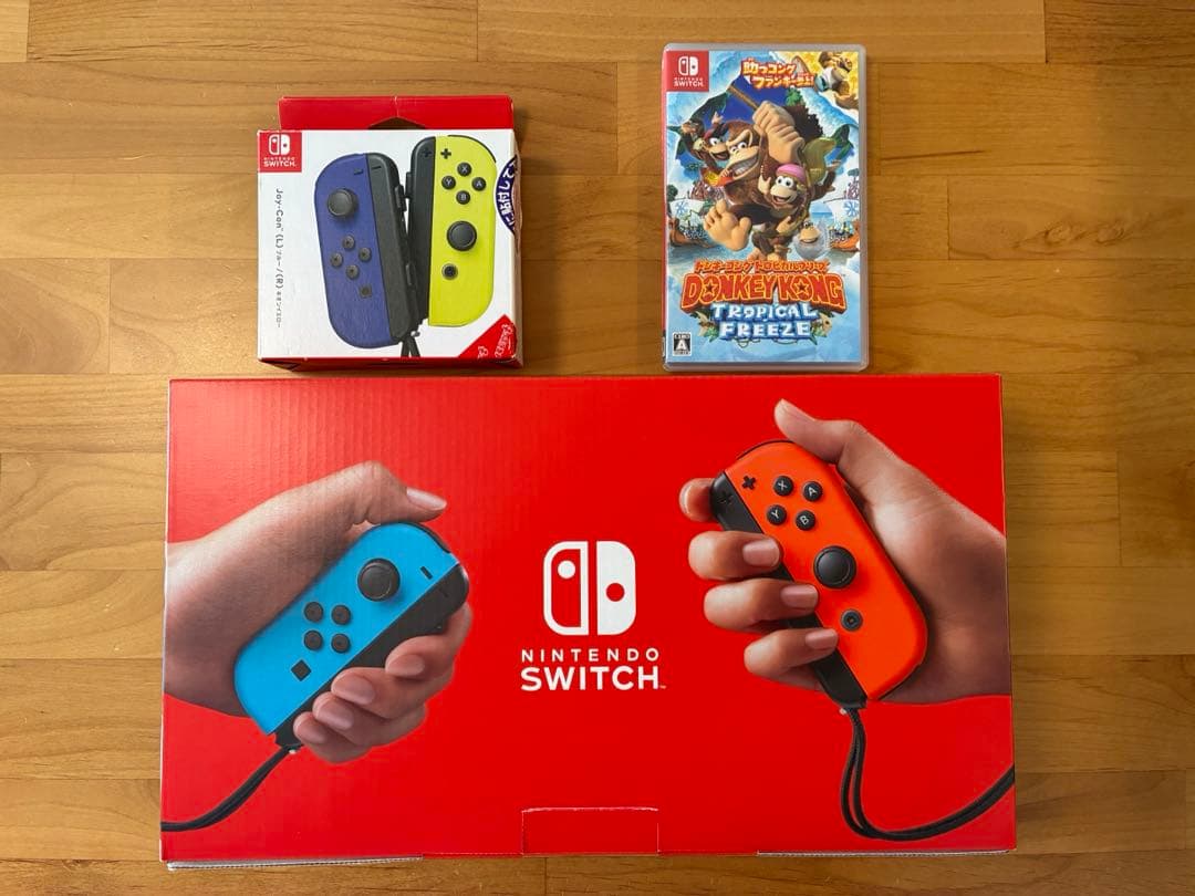 Nintendo Switch本体、コントローラ、ゲームソフト1本付き