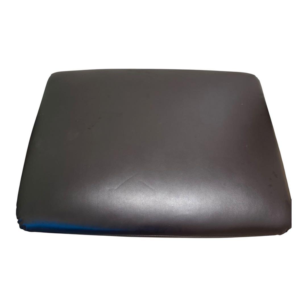 【関家具】レザーオットマン スツール 焦げ茶 合皮 モダンデザイン