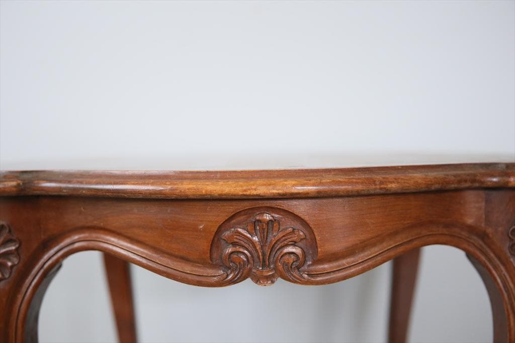 フランスアンティーク木製コーヒーテーブル/センターテーブル机/飾り棚(88-45