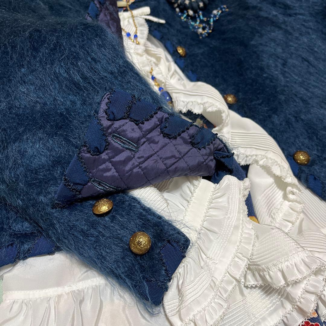 カネコイサオ ジャケット ウール キルティング(ブルー)KANEKO ISAO