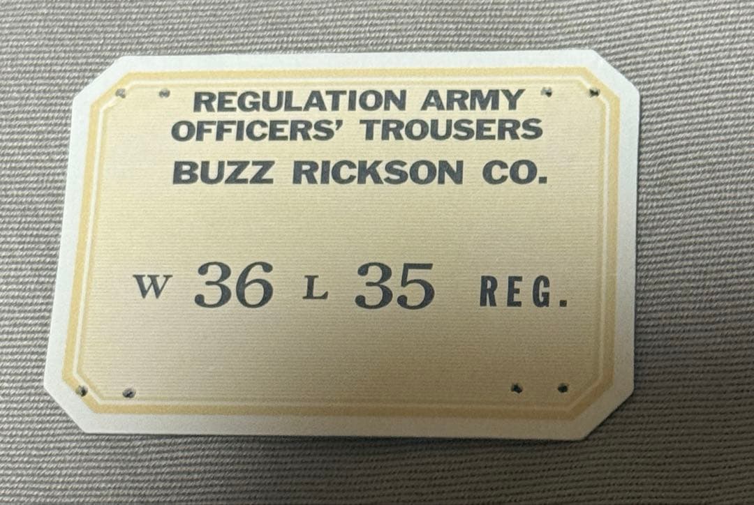 BUZZ RICKSON'S ミリタリーチノ1942モデル　36×35 タグ有