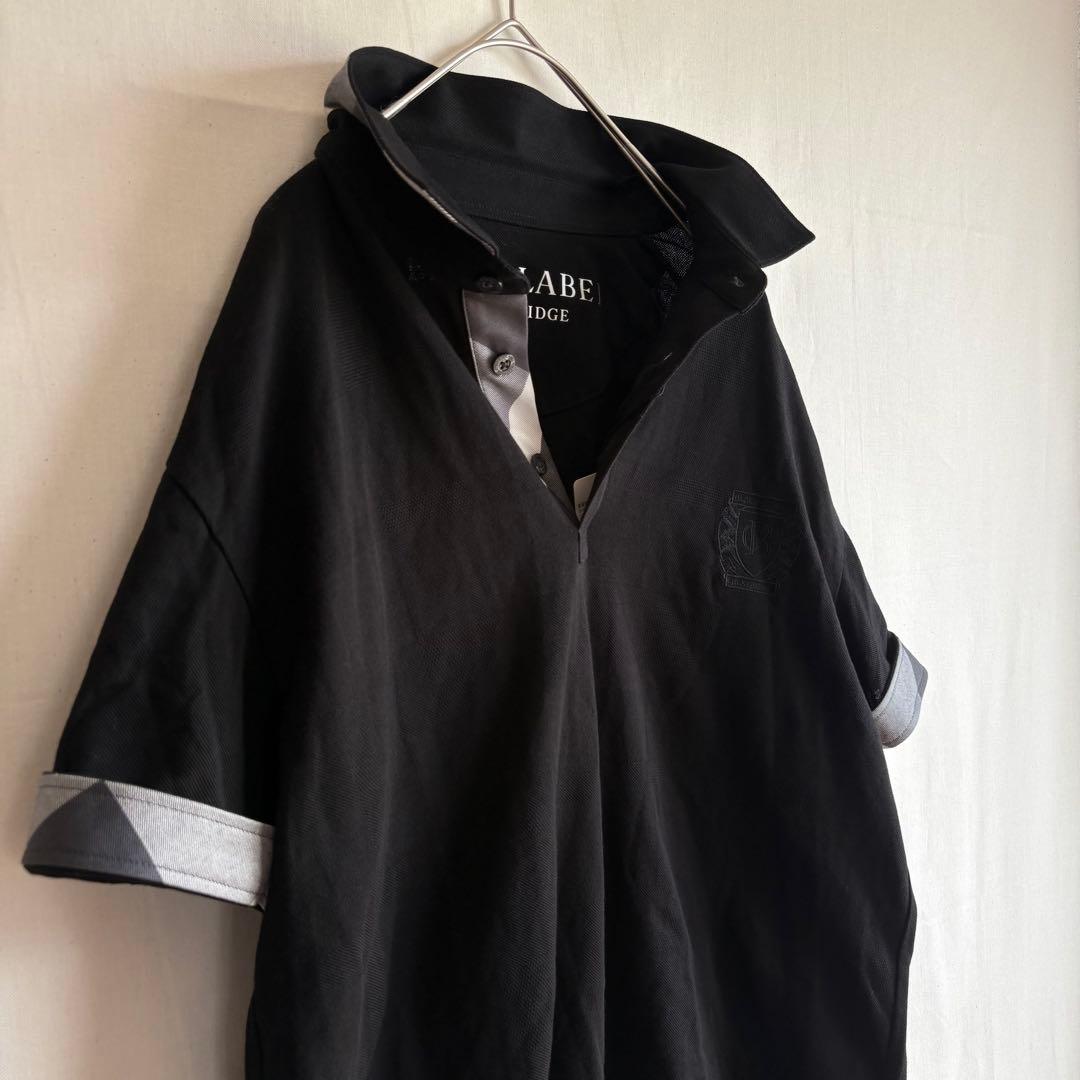 【未使用品】ブラックレーベルクレストブリッジ　ポロシャツ チェック 黒