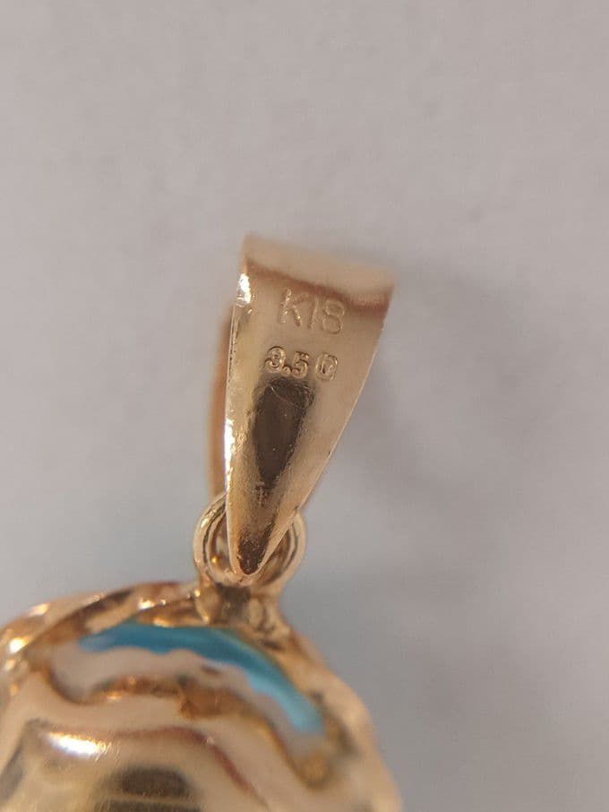 ★【新品未使用品】K18 ブルートパーズトップ総額￥19800 14ー6GSTV