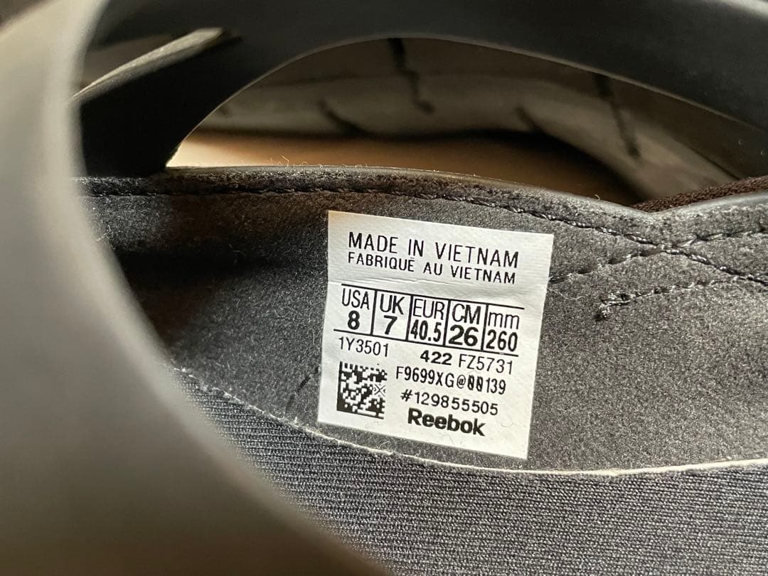 マルジェラ リーボック コラボ スリッポン サンダル ブラック26.0