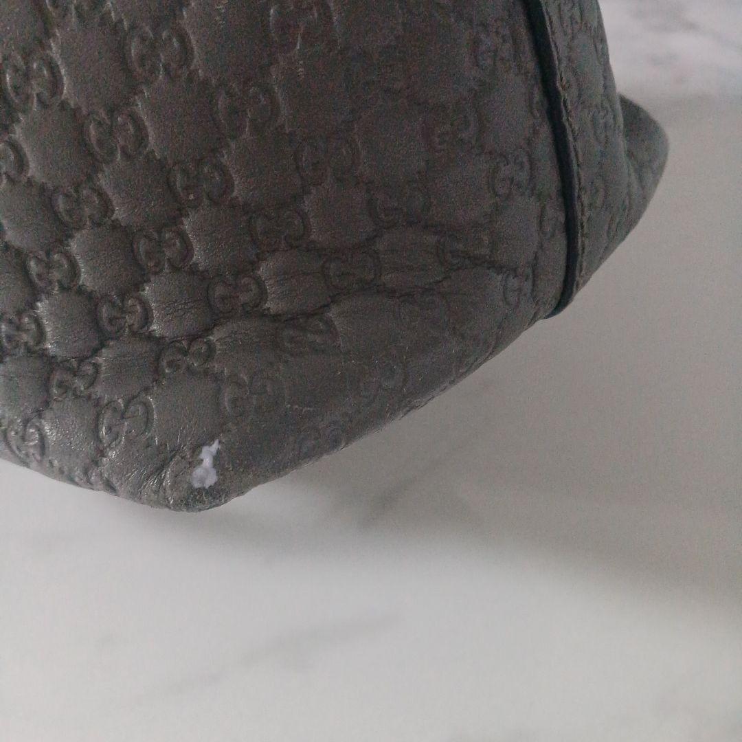 GUCCI グレー ハンドバッグ　ショルダーストラップ2way