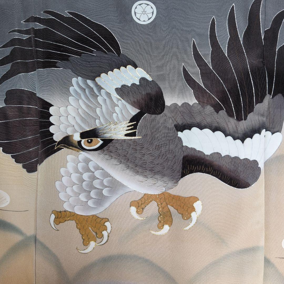 鷹と雲の刺繍羽織　５歳用　セット