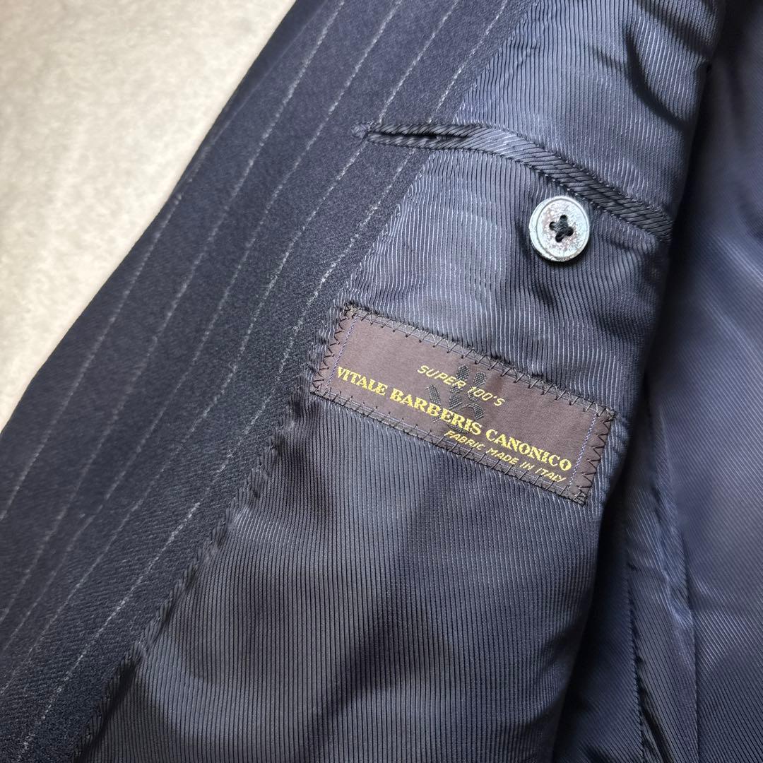 28 トゥモローランド　カノニコ　スーツ　ストライプ　44 厚手