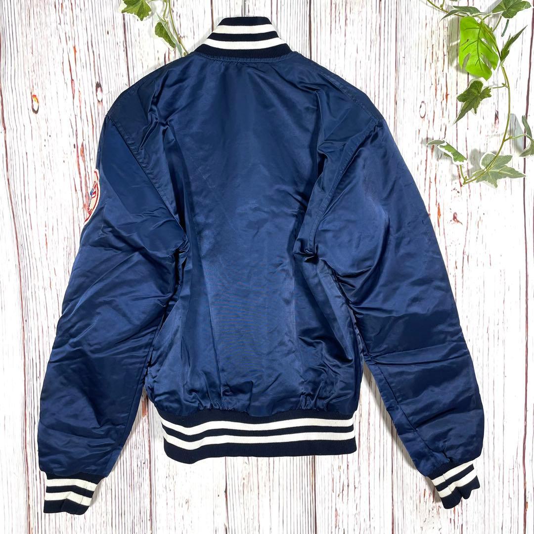 【希少】MLB スターターブルゾンスタジャンジャケットヤンキースネイビー　刺繍