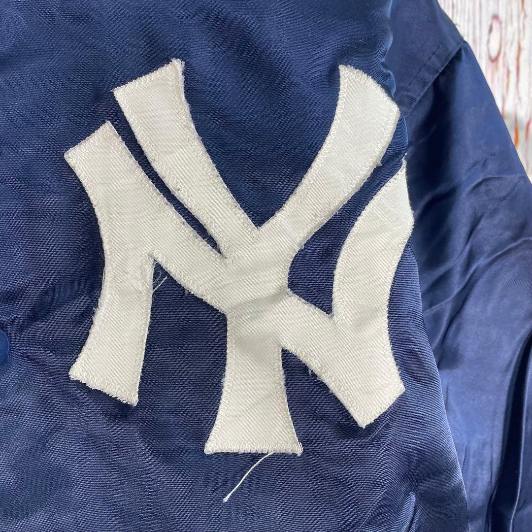 【希少】MLB スターターブルゾンスタジャンジャケットヤンキースネイビー　刺繍