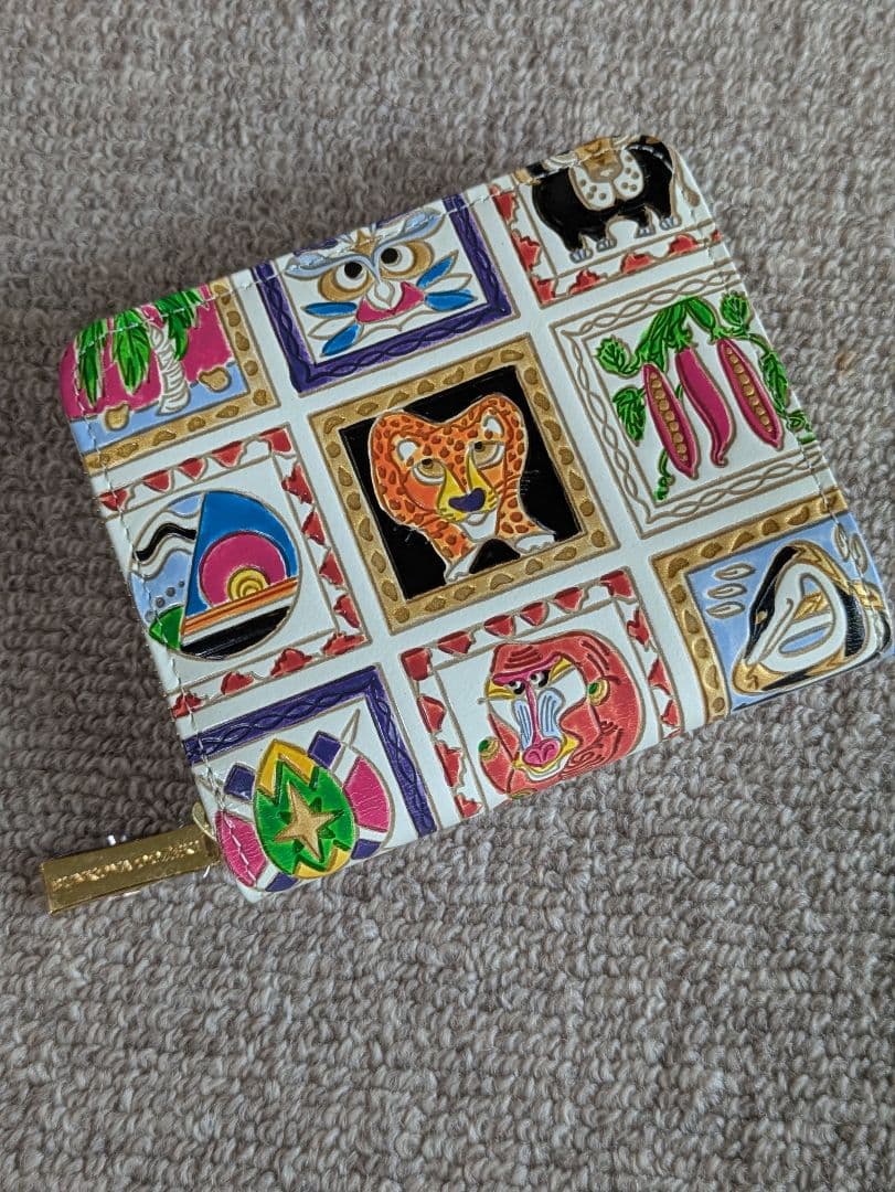 文庫屋大関　二つ折りファスナーミニ財布　アフリカ