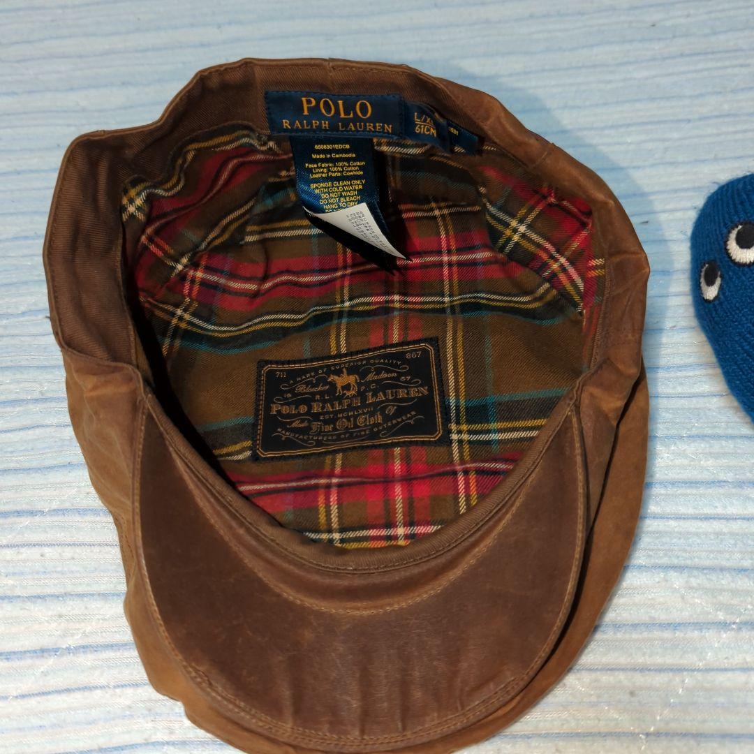 RRL ブラウンキャスケット レザー風 L/XL