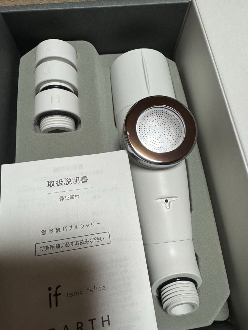 新品　重炭酸バブルシャワー マイクロ ナノバブル シャワーヘッド 本体 ヘアケア