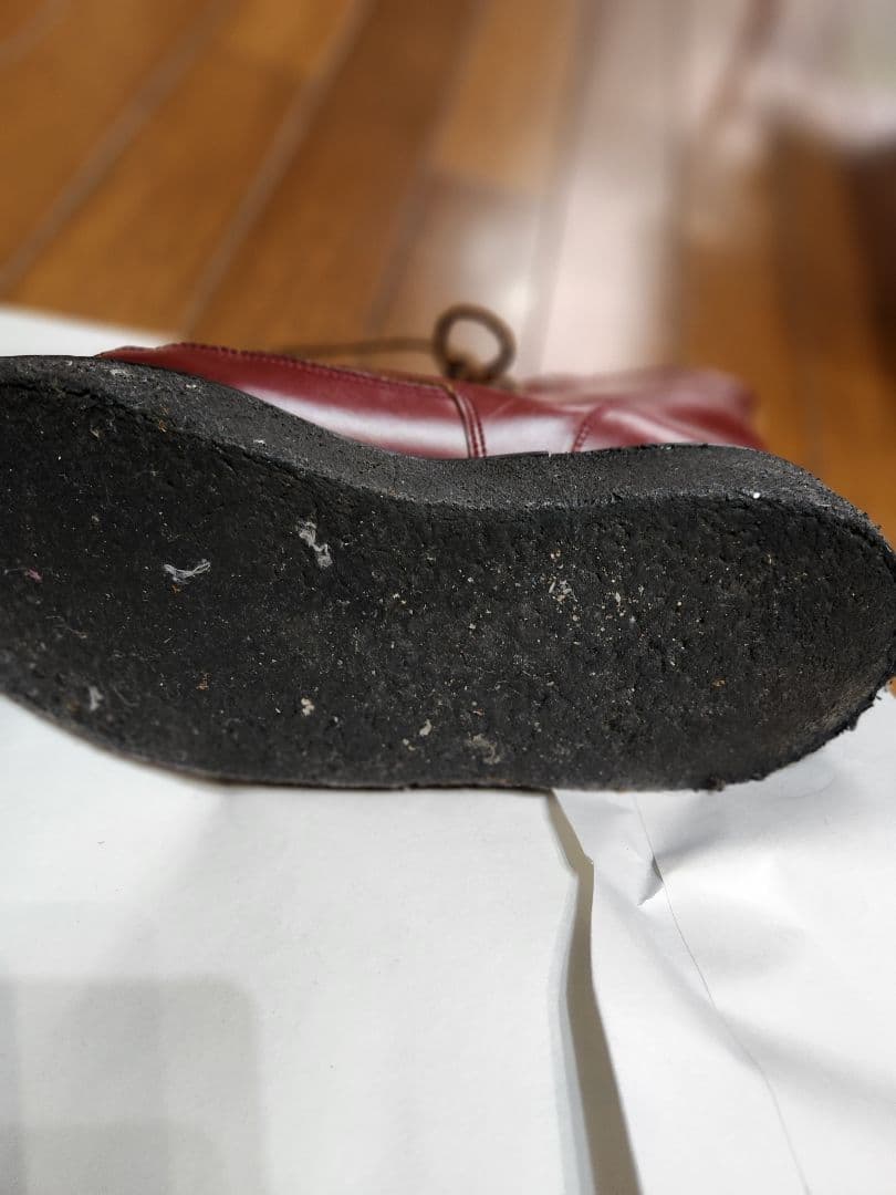 ヨウジヤマモトY's for men 濃赤レザー 編み込みブーツ イングランド製