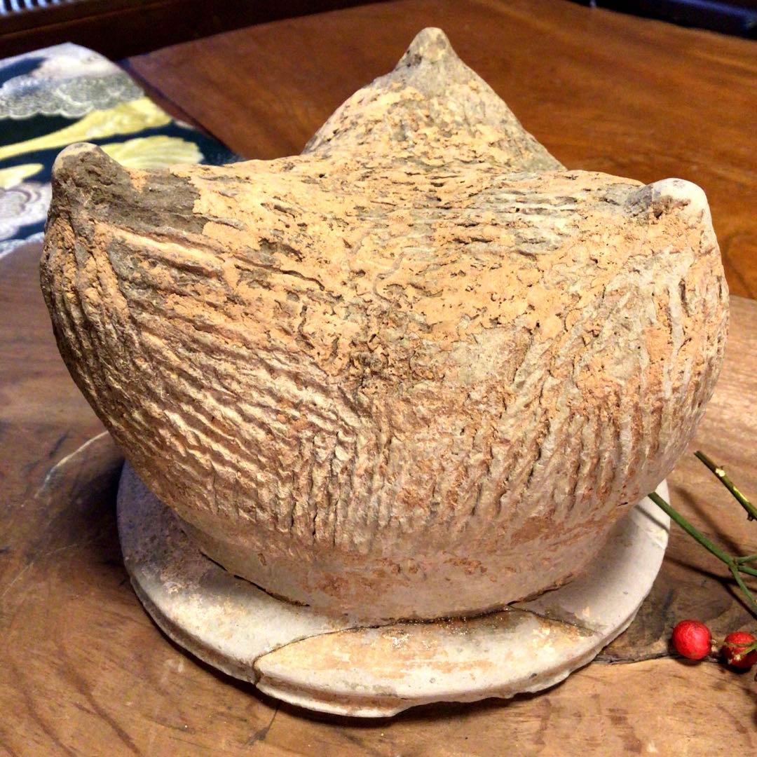 A637 中国　考古学　発掘品　西周灰釉鬲（はいゆうれき）　1基