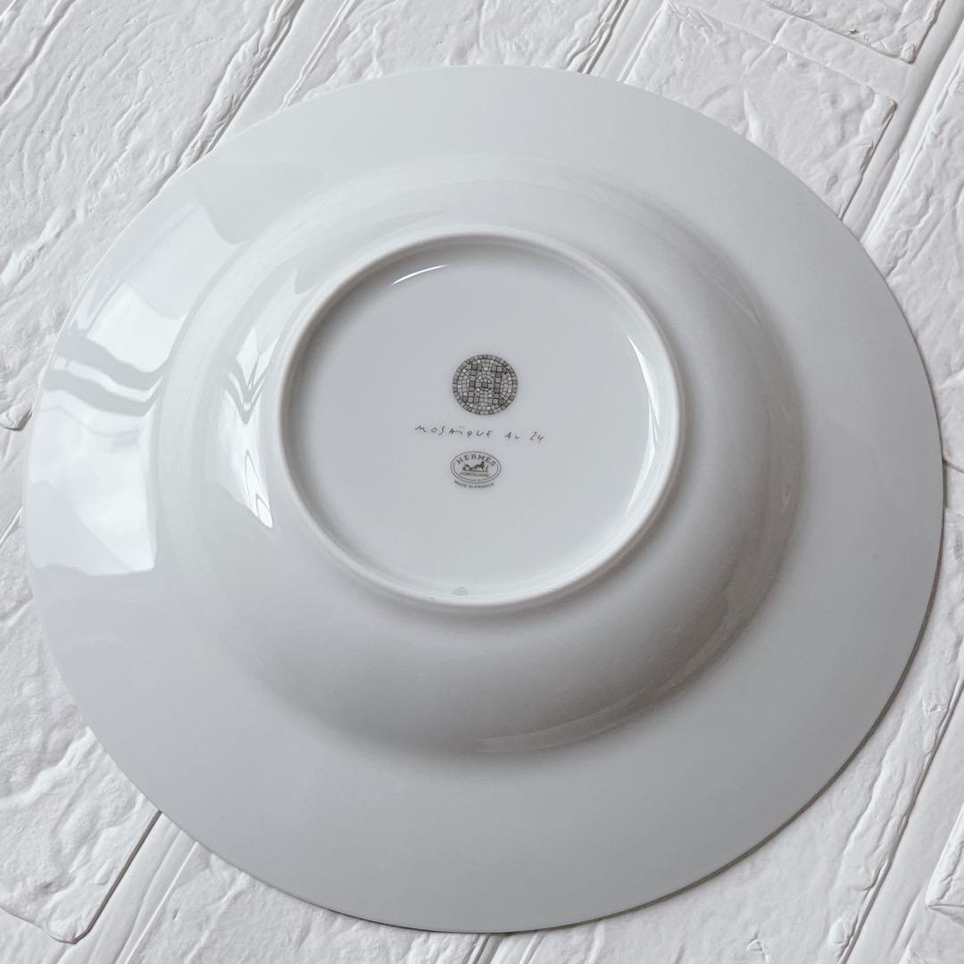 【極美品】エルメス　2枚セット　プラチナモザイク　スーププレート　食器　お皿