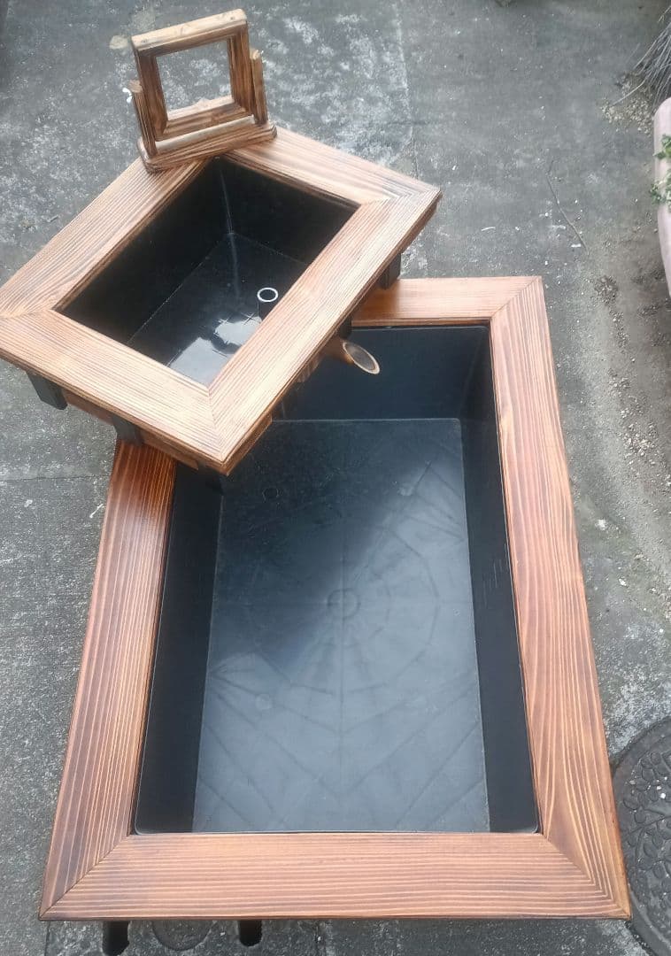 2段トロ舟60 濾過槽付　ビオトープ　太陽光モーター