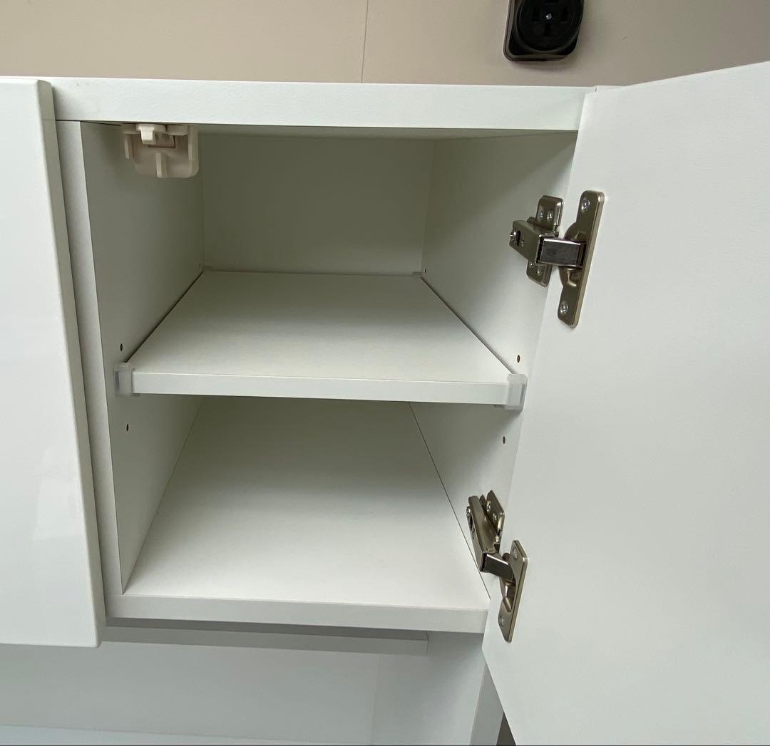 ニトリ キッチンボード エトナ 90KB-WH ホワイト 食器棚