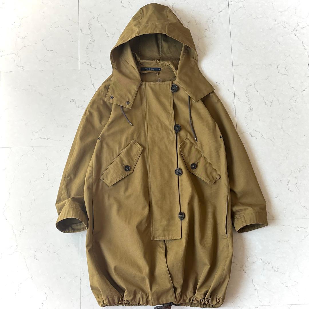ソフィードール コットンギャバジン モッズコート ブラウン ハーフコート 茶色