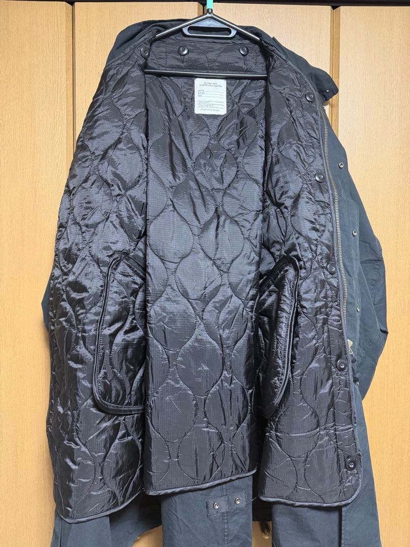 ビッグシルエット M-65 ライナー付　モッズコート　ブラック