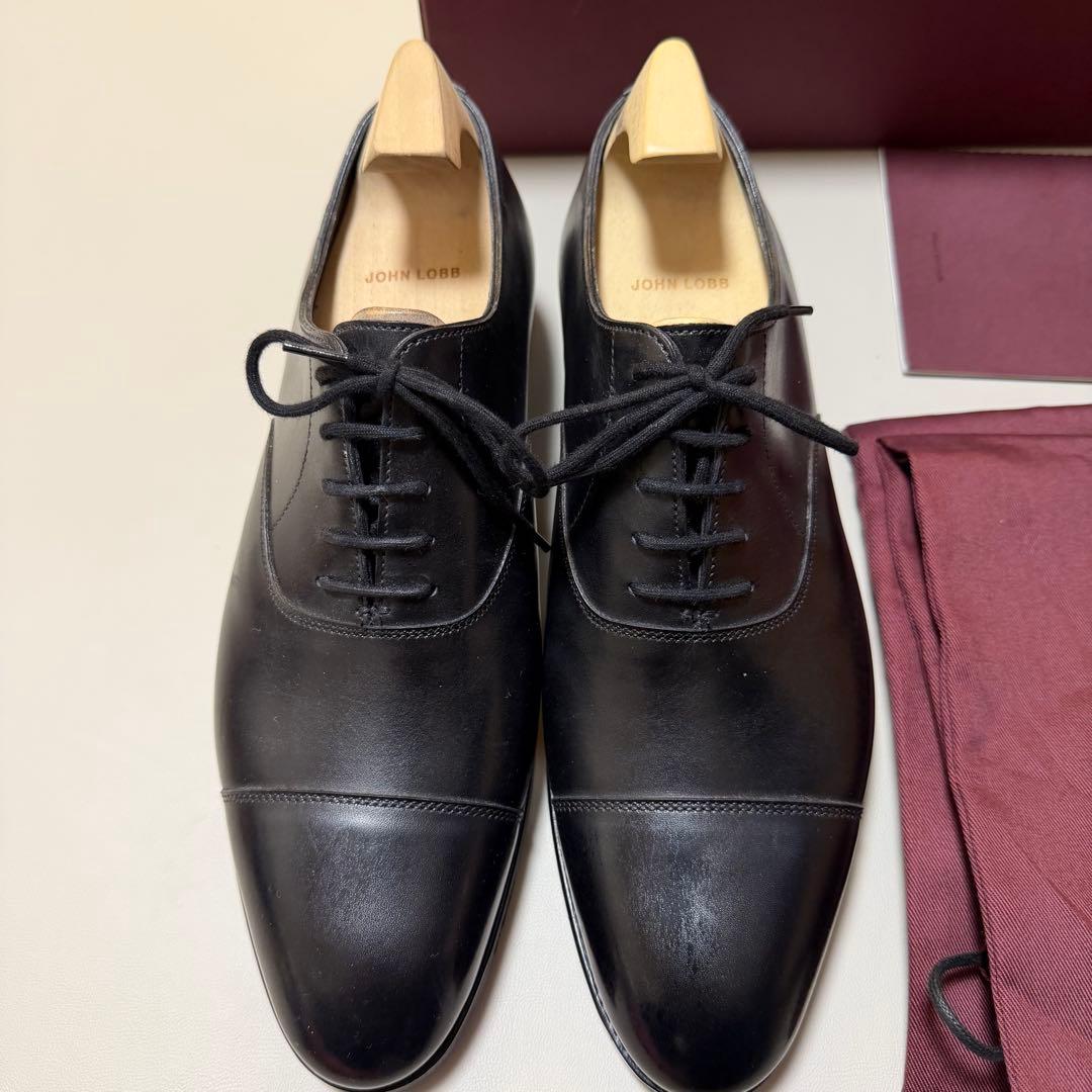 新品未使用　ジョンロブ シティ2 ストレートチップ キャップトゥ 6 黒