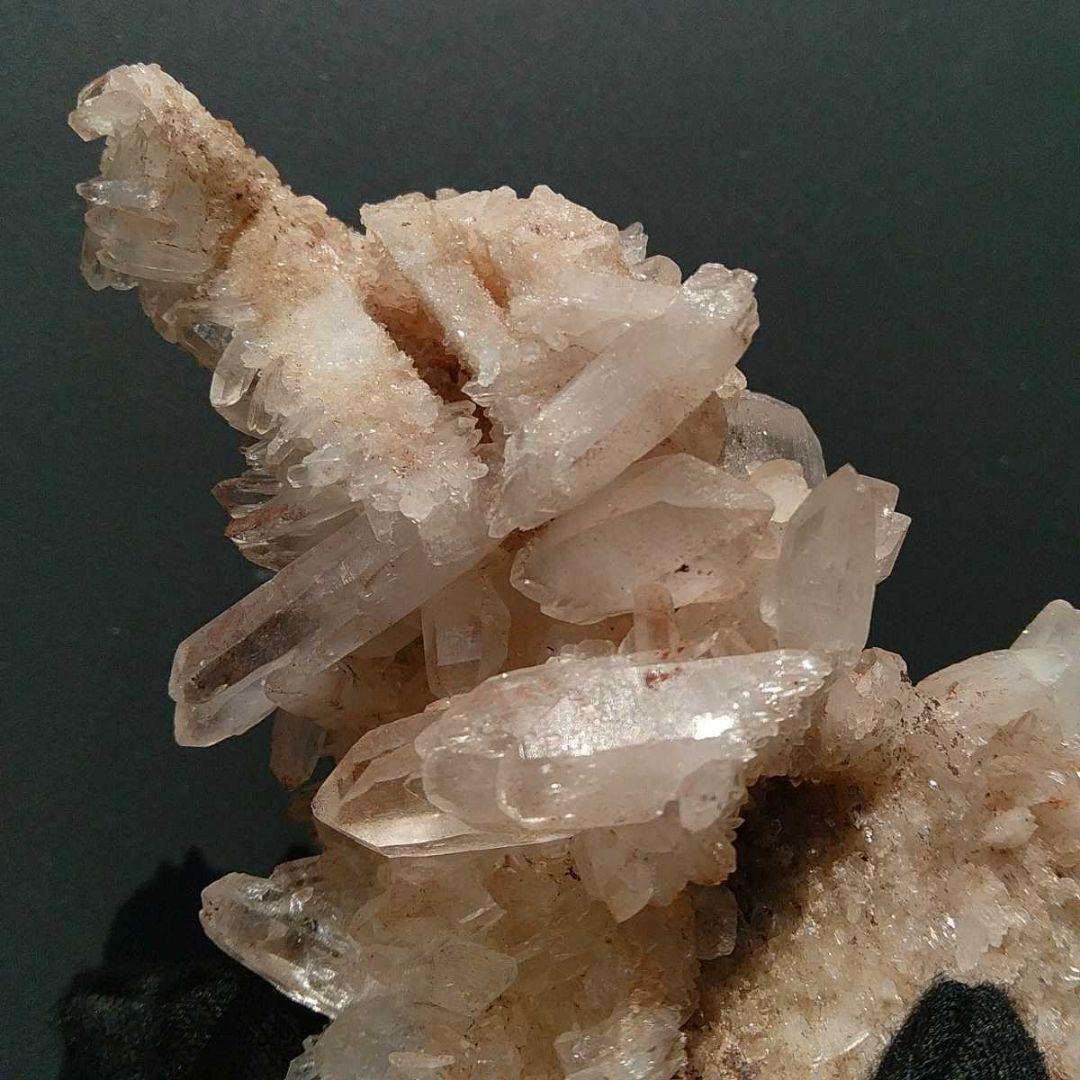 ②マニカラン水晶 クラスター 原石 ピンクマニカラン セルフヒールド