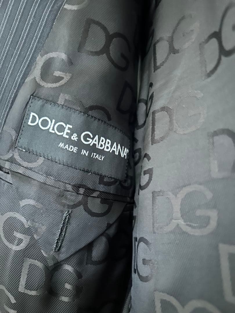 ドルチェアンドガッバーナ　 ブラックストライプスーツ　ドルガバ