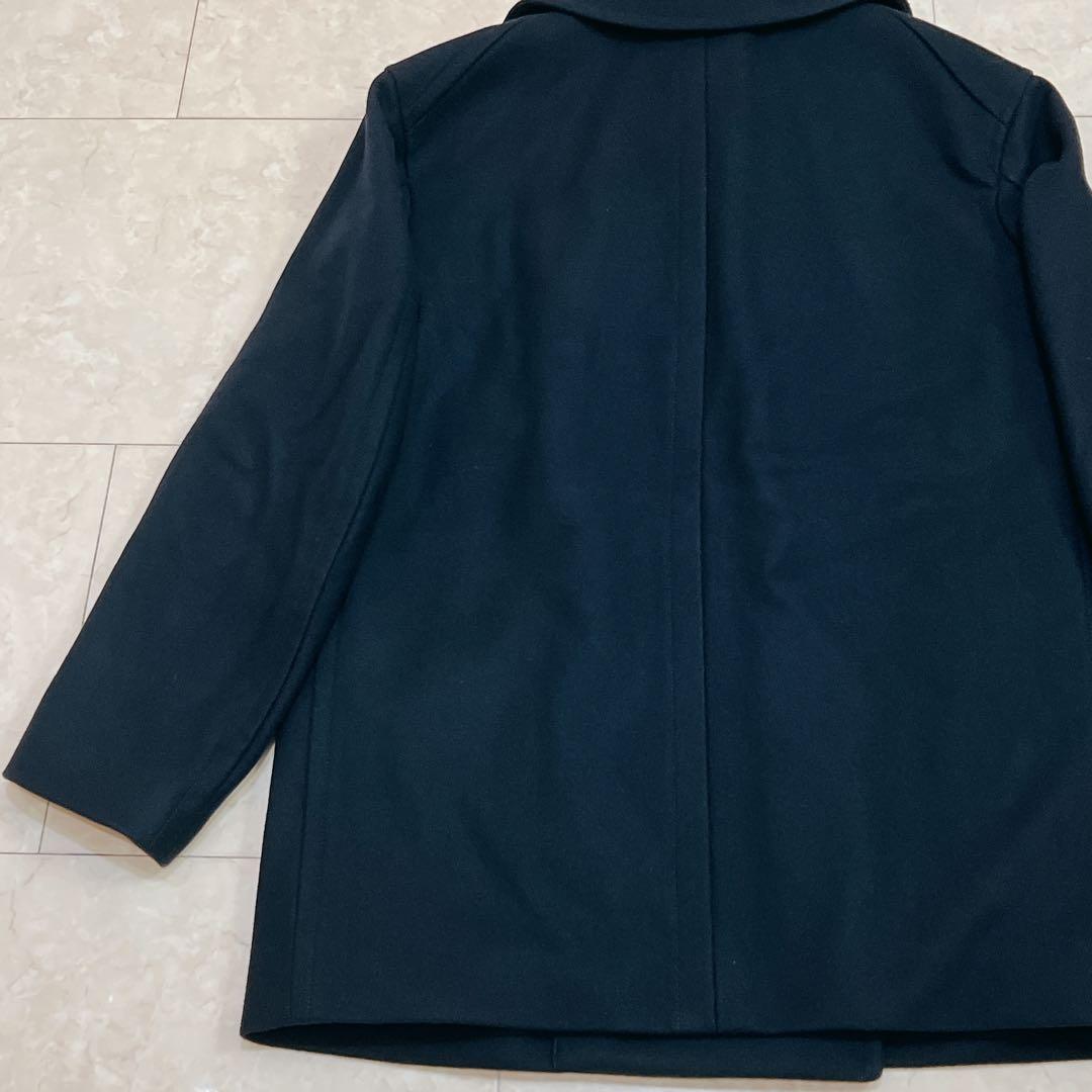 ユニクロ +J ジルサンダー ウールブレンド オーバーサイズ ピーコート M 紺