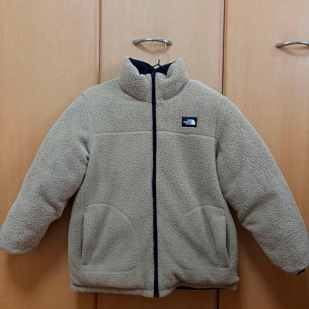 【美品】ノースフェイス　リバーシブル ダウン　黒　150 レディース　S
