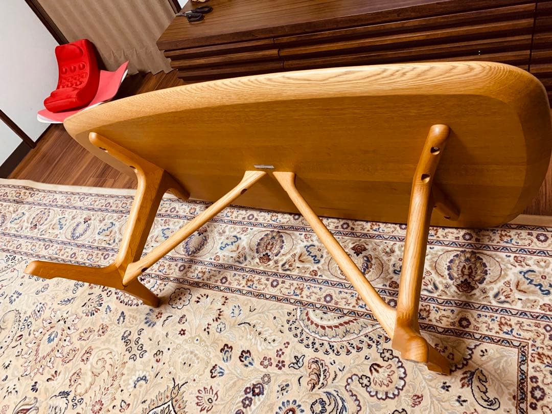 オオノ　引き取り　日進木工geppo 天然木リビングテーブル