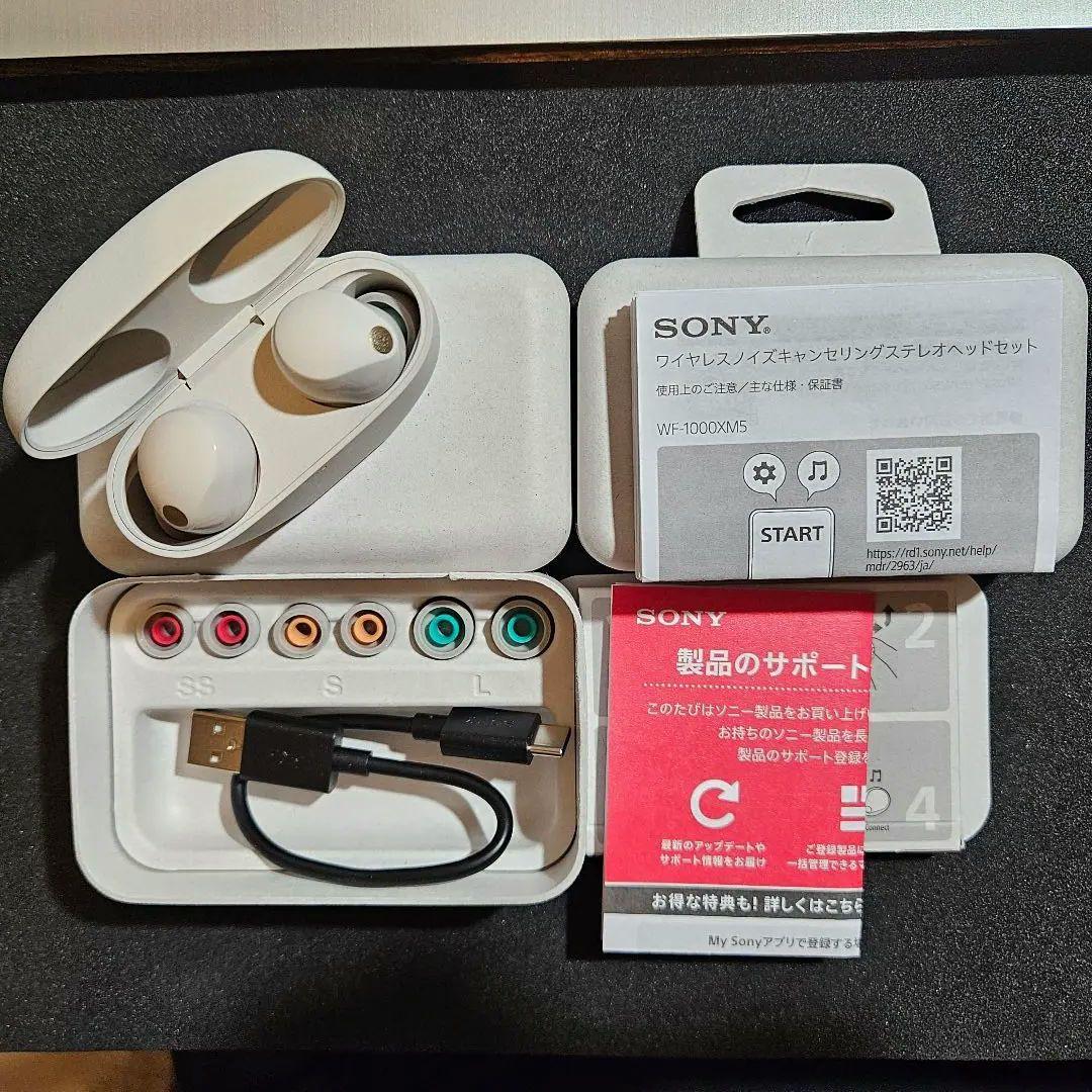 SONY WF-1000XM5 プラチナシルバー 美品 動作確認済 箱あり