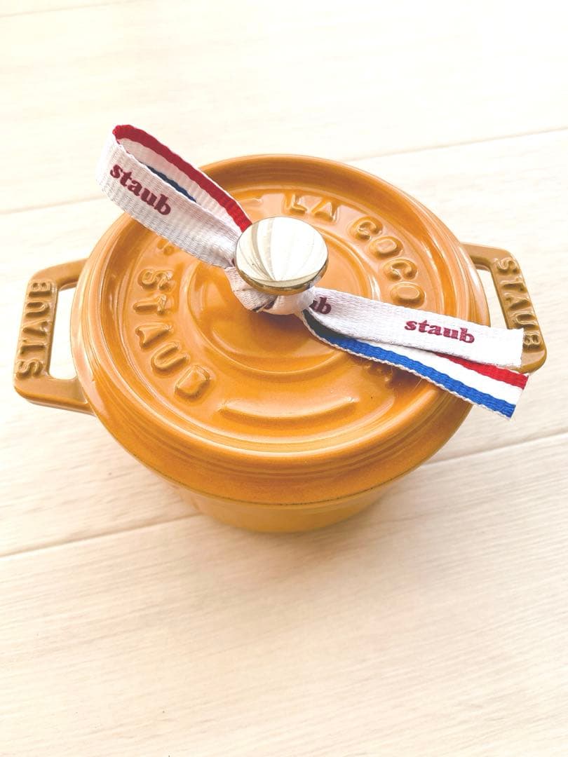 ストウブ ピコ・ココット ラウンド マスタード イエロー　黄色　10cm 激レア