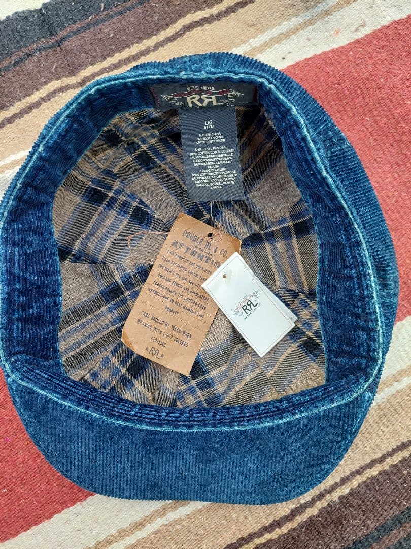 ま*る様 希少RRLダブルアールエル コーデュロイ キャスケット L/G 61